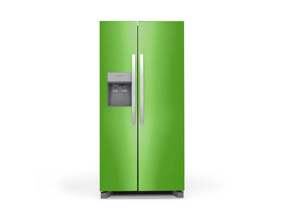 Rwraps™ 3D Carbon Fiber Green Refrigerator Wraps