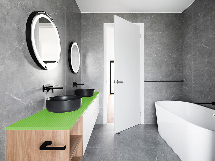 Rwraps™ 3D Carbon Fiber Green Bathroom Countertop Wraps
