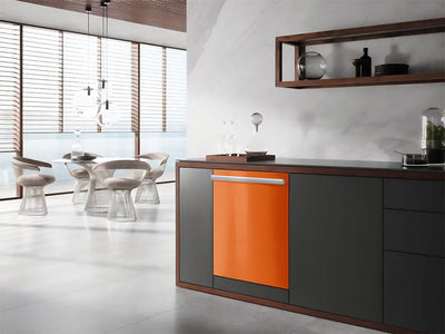 Rwraps™ 3D Carbon Fiber Orange Wrapped Dishwasher Example