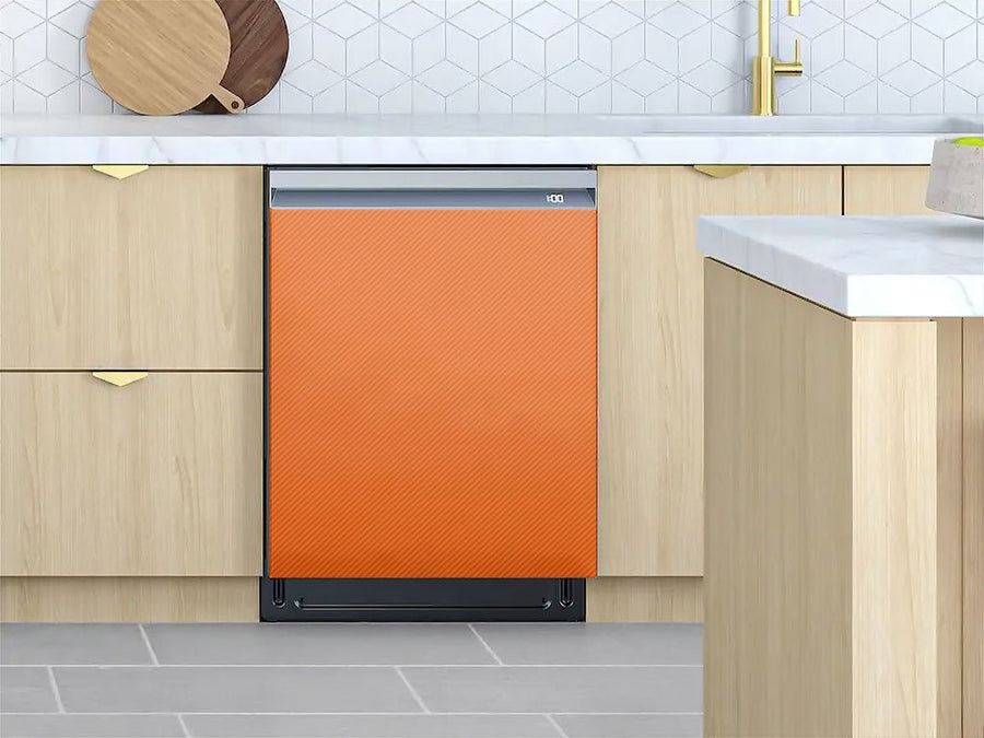Rwraps™ 3D Carbon Fiber Orange Custom Dishwasher Cover