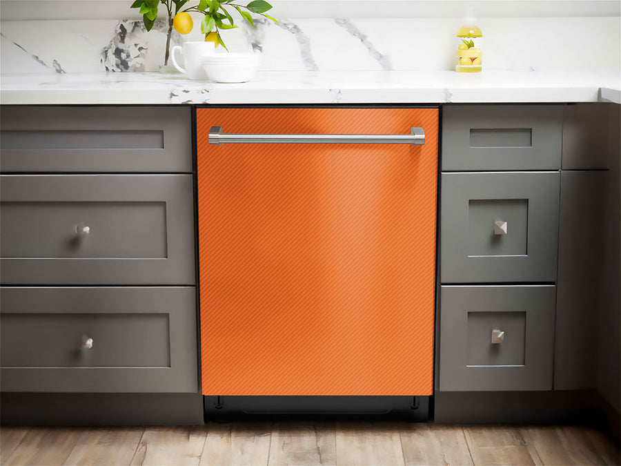 Rwraps™ 3D Carbon Fiber Orange Dishwasher Wraps