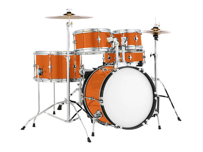 Rwraps™ 3D Carbon Fiber Orange Drum Wraps
