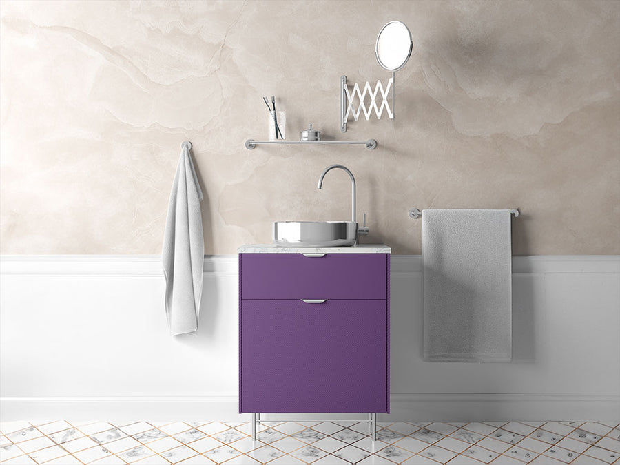 Rwraps™ 3D Carbon Fiber Purple Bathroom Cabinet Wraps