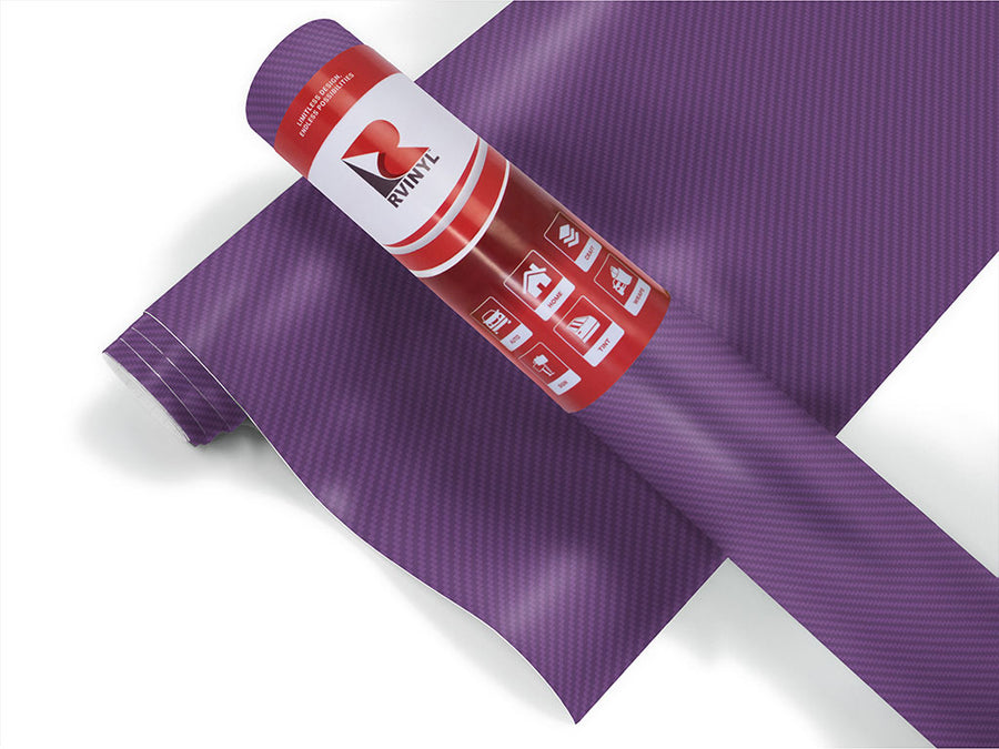 Rwraps 3D Carbon Fiber Purple Electric Scooter Wrap Color Film