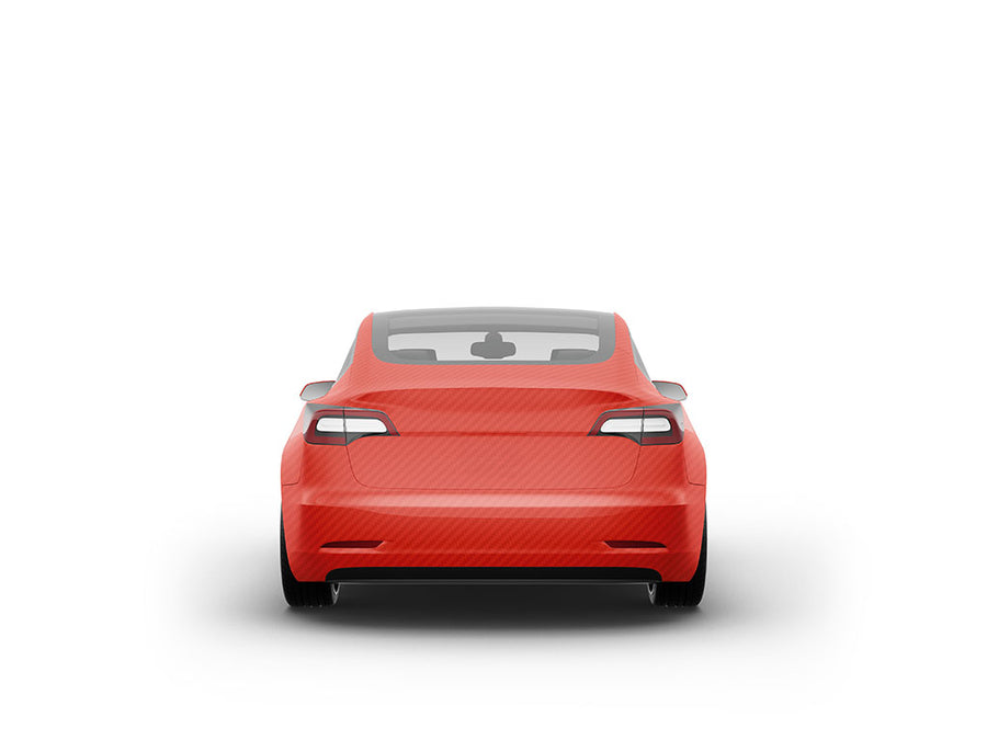 Rwraps 3D Carbon Fiber Red Car Vinyl Wraps