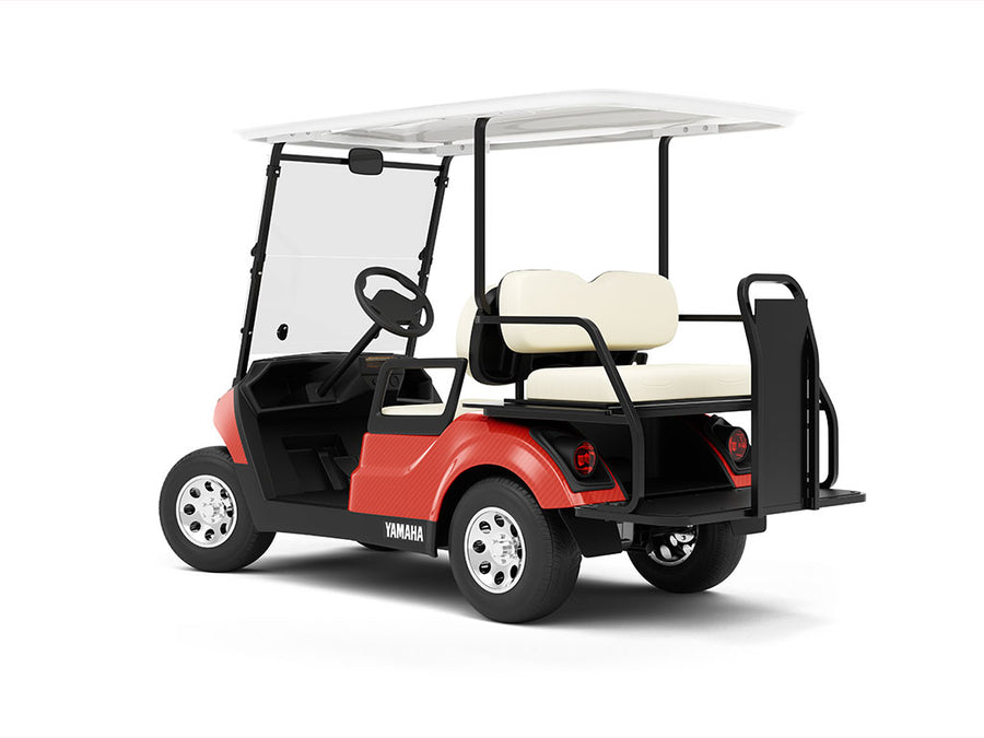 Rwraps 3D Carbon Fiber Red Golf Cart Vinyl Wraps