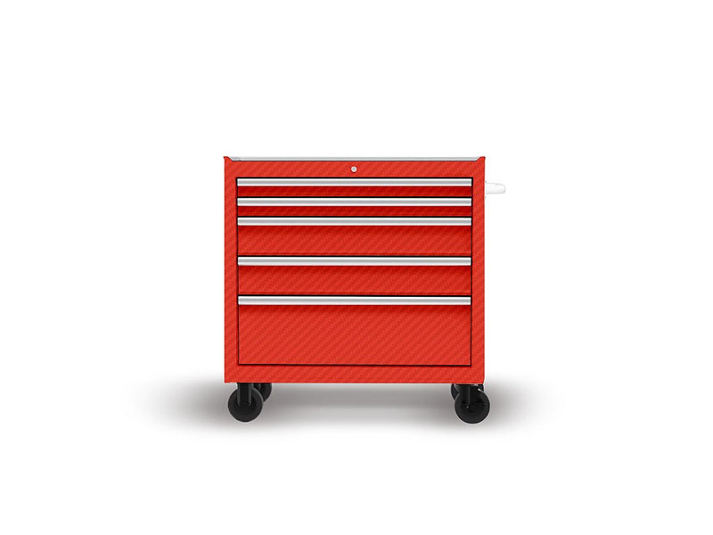 Rwraps 3D Carbon Fiber Red DIY Tool Cabinet Wraps