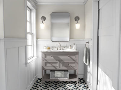 Rwraps 3D Carbon Fiber Silver DIY Bathroom Cabinet Wraps