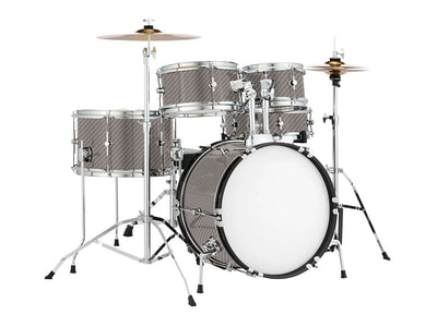Rwraps™ 3D Carbon Fiber Silver Drum Wraps