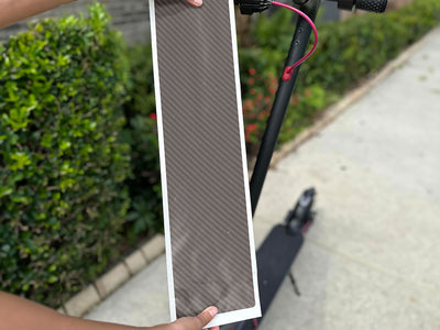 Rwraps 3D Carbon Fiber Silver DIY Electric Scooter Wraps