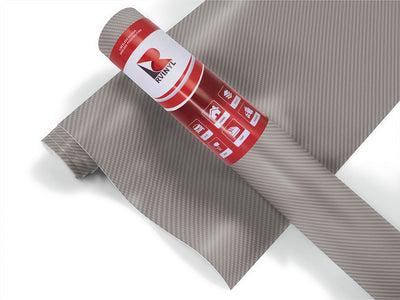 Rwraps 3D Carbon Fiber Silver Golf Cart Wrap Color Film