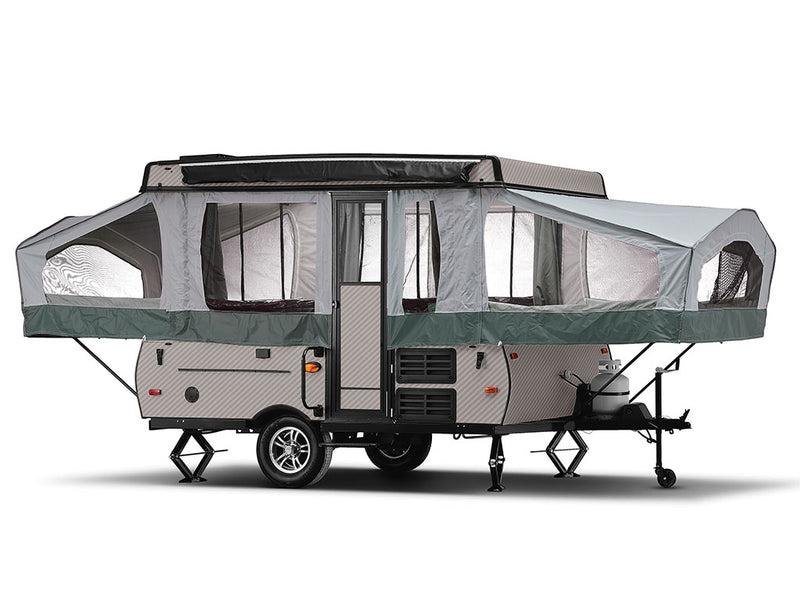 Rwraps 3D Carbon Fiber Silver Pop-Up Camper