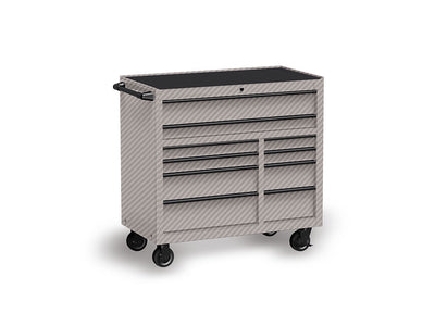 Rwraps™ 3D Carbon Fiber Silver Tool Cabinet Wraps
