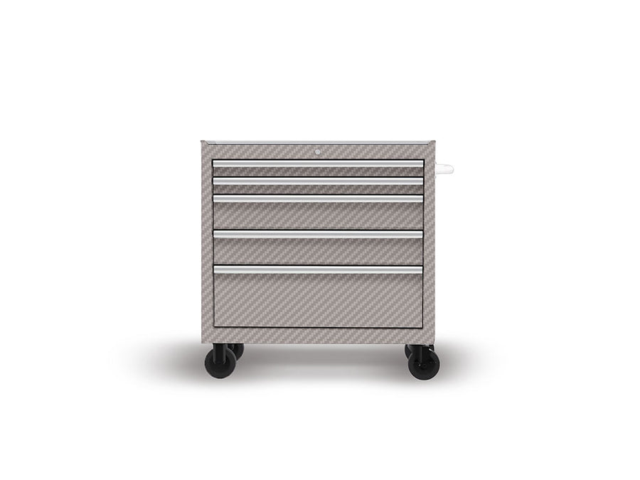 Rwraps 3D Carbon Fiber Silver DIY Tool Cabinet Wraps