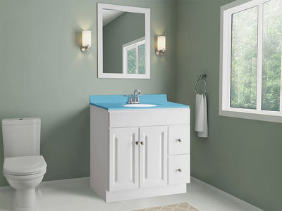 Rwraps 3D Carbon Fiber Blue (Sky) Custom Bathroom Counter Wraps
