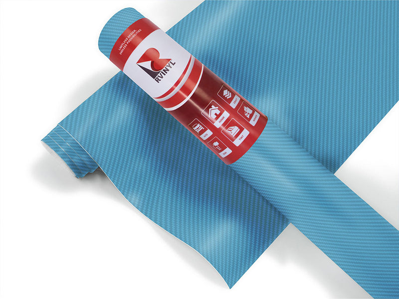 Rwraps 3D Carbon Fiber Blue (Sky) Truck Camper Wrap Color Film