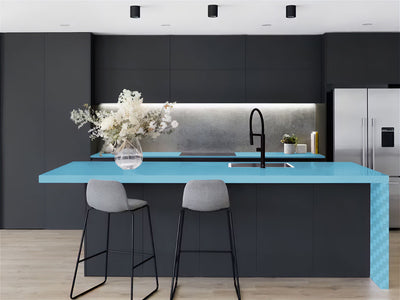Rwraps™ 3D Carbon Fiber Blue (Sky) Kitchen Countertop Wraps