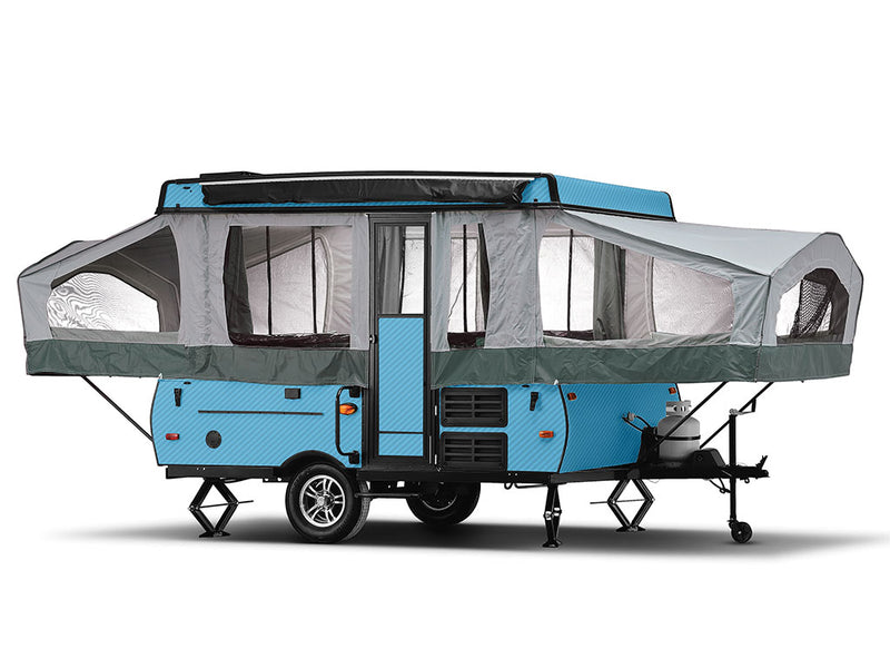 Rwraps 3D Carbon Fiber Blue (Sky) Pop-Up Camper