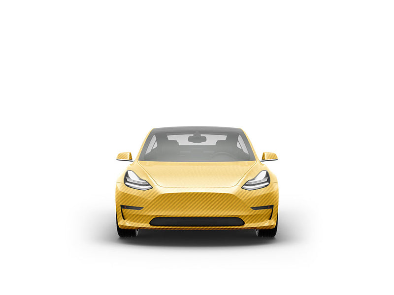Rwraps 3D Carbon Fiber Yellow DIY Car Wraps