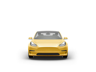 Rwraps 3D Carbon Fiber Yellow DIY Car Wraps