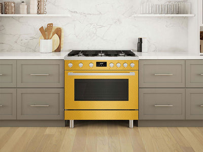 Rwraps™ 3D Carbon Fiber Yellow Oven Wraps