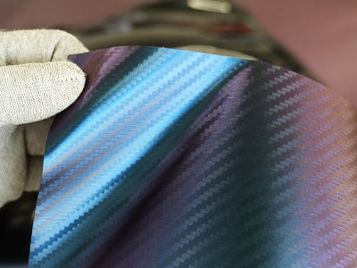 Rwraps 3D Chamelen Blue Carbon Fiber Film~Rwraps 3D Chamelen Blue Carbon Fiber Vinyl Sheet~1