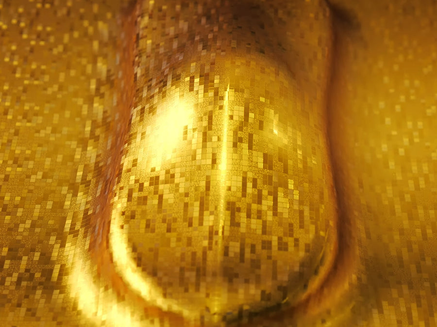 Rwraps Gold Carbon Fiber Vinyl Film~Rwraps Speed Shape 3D Gold Digital Carbon Fiber Vinyl~1