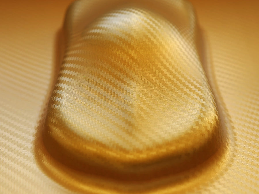 Rwraps 3D Gold Carbon Fiber Vinyl Film~Rwraps 3D Gold Carbon Fiber Car Wrap~0