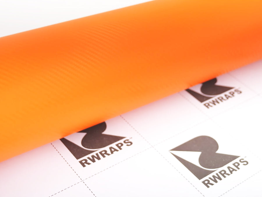 Rwraps 3D Orange Carbon Fiber Film~Rwraps 3D Orange Carbon Fiber Vinyl Roll~0
