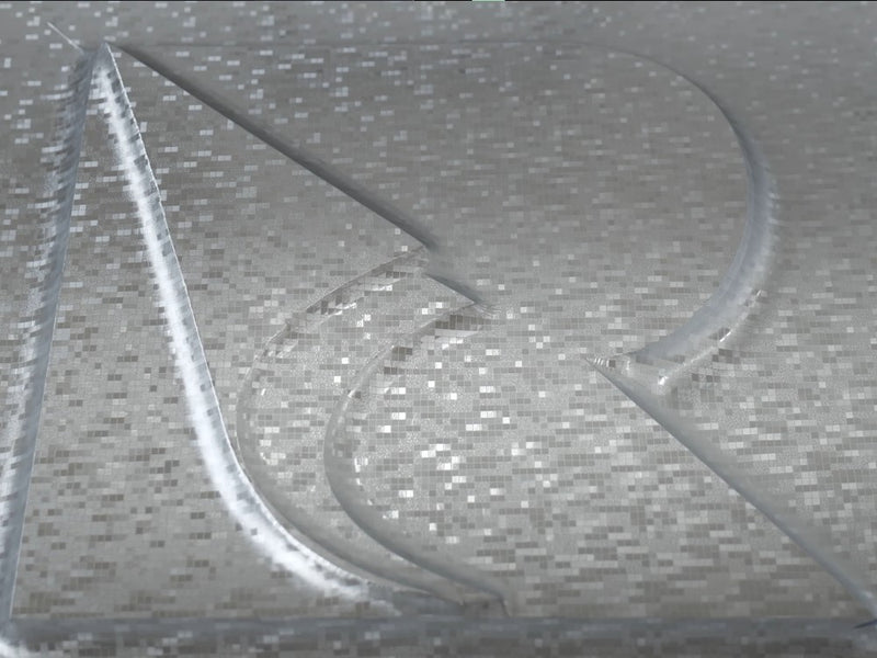 3D Silver Digital Carbon Fiber film wrap