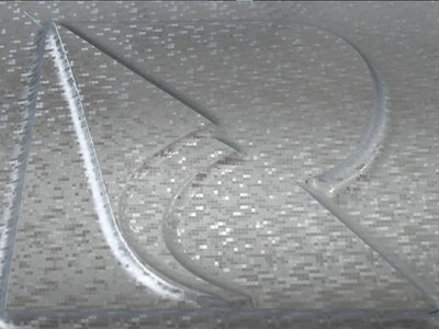 3D Silver Digital Carbon Fiber film wrap