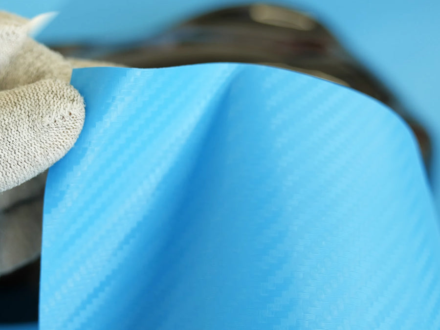 Rwraps 3D Sky Blue Carbon Fiber Vinyl~Rwraps 3D Sky Blue Carbon Fiber Vinyl Sheet~0