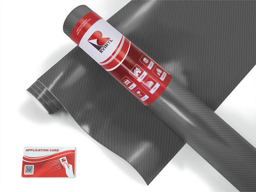 Rwraps 4D Carbon Fiber Gray Car Wrap Color Film
