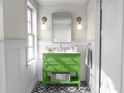 Rwraps 4D Carbon Fiber Green DIY Bathroom Cabinet Wraps