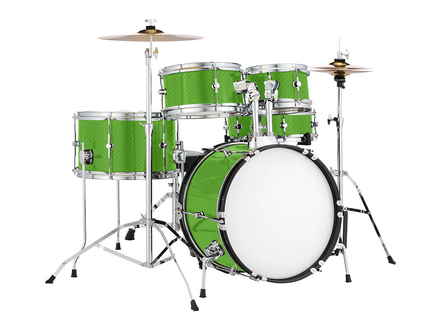 Rwraps™ 4D Carbon Fiber Green Drum Wraps