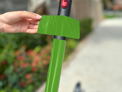 Rwraps 4D Carbon Fiber Green Electric Kick-Scooter Wraps