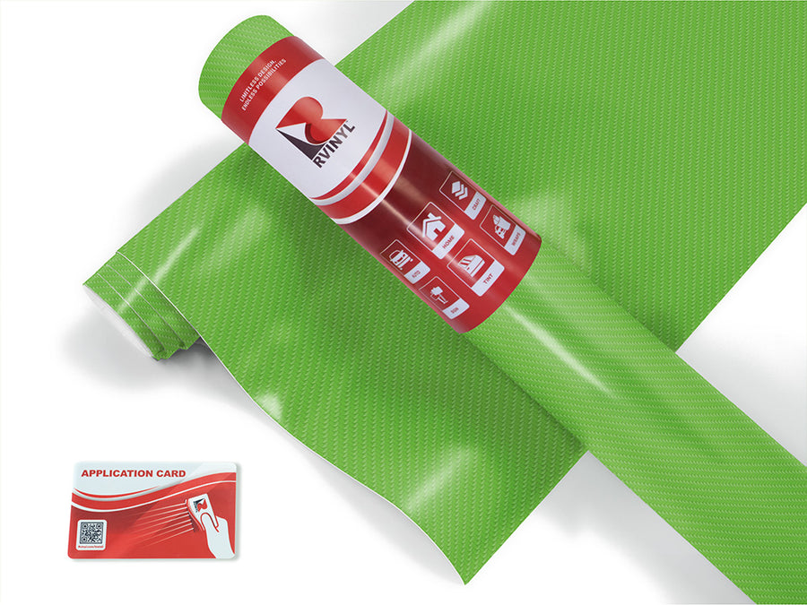 Rwraps 4D Carbon Fiber Green Electric Scooter Wrap Color Film
