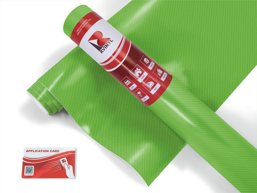 Rwraps 4D Carbon Fiber Green Kitchen Cabinet Wrap Color Film