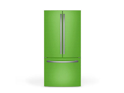 Rwraps 4D Carbon Fiber Green DIY Built-In Refrigerator Wraps