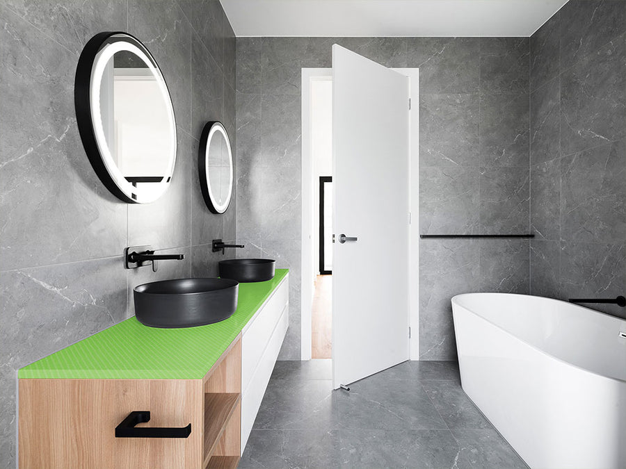 Rwraps™ 4D Carbon Fiber Green Bathroom Countertop Wraps