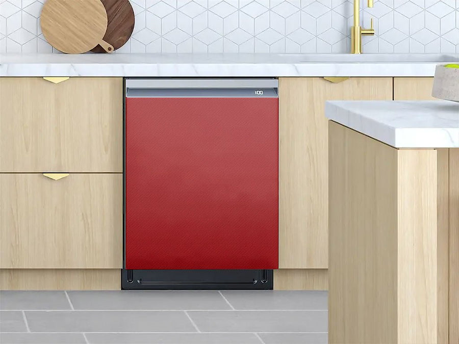Rwraps™ 4D Carbon Fiber Red Custom Dishwasher Cover