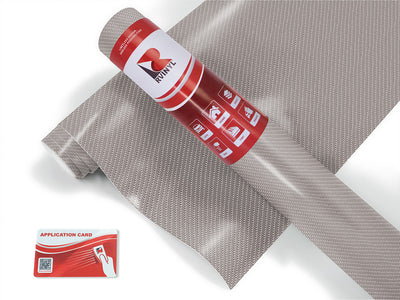 Rwraps 4D Carbon Fiber Silver Van Wrap Color Film