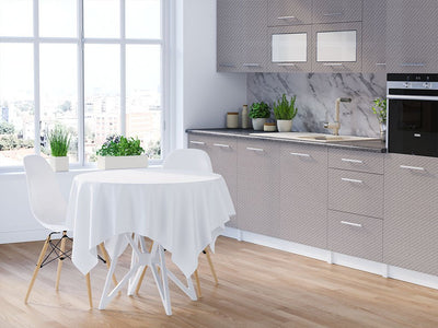 Rwraps 4D Carbon Fiber Silver DIY Kitchen Cabinet Wraps
