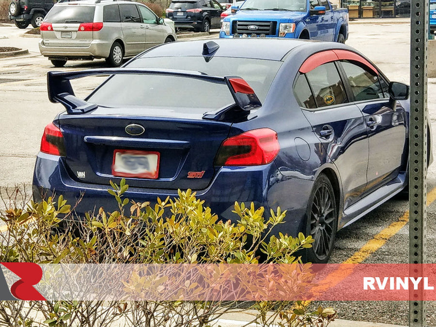 Rwrap DIY Installed Red 4D Carbon Fiber Rear View