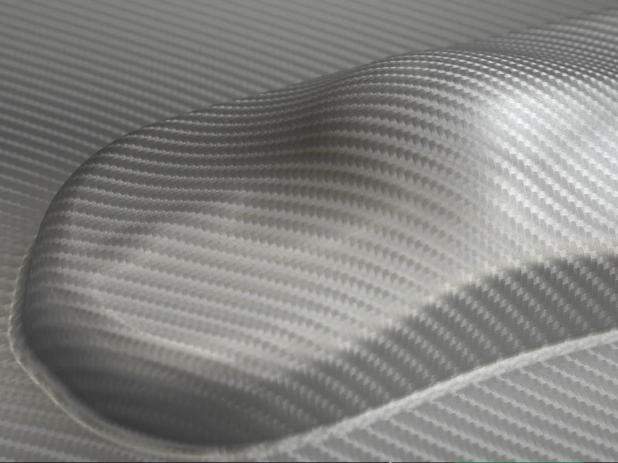 4D Silver Carbon Fiber Car Wrap