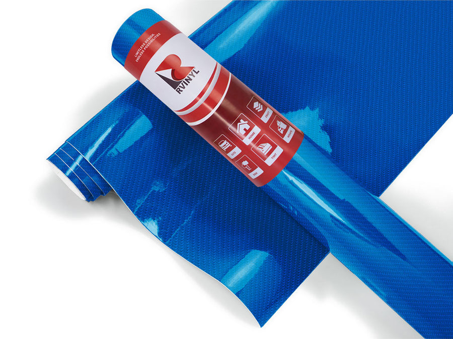 Rwraps 5D Carbon Fiber Epoxy Blue RV Wrap Color Film