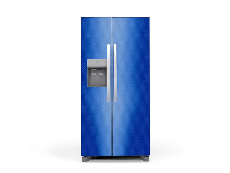 Rwraps™ 5D Carbon Fiber Epoxy Blue Refrigerator Wraps