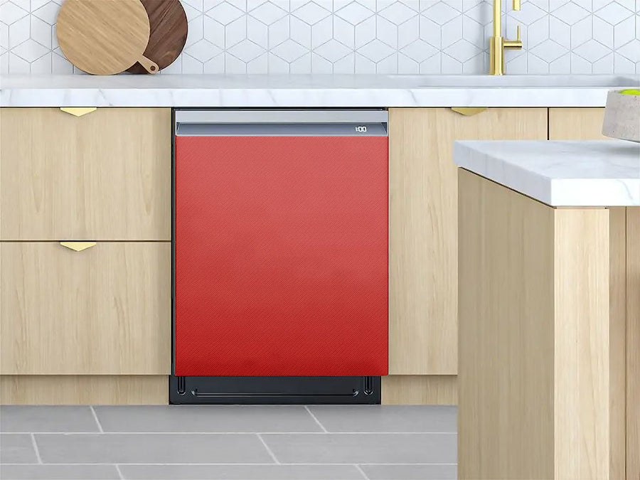 Rwraps™ 5D Carbon Fiber Epoxy Red Custom Dishwasher Cover