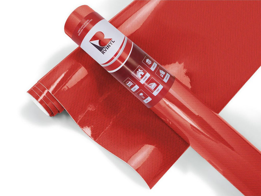 Rwraps 5D Carbon Fiber Epoxy Red Tool Cabinet Wrap Color Film