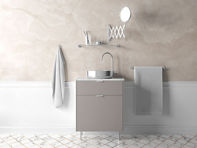 Rwraps™ 5D Carbon Fiber Epoxy Silver Bathroom Cabinet Wraps